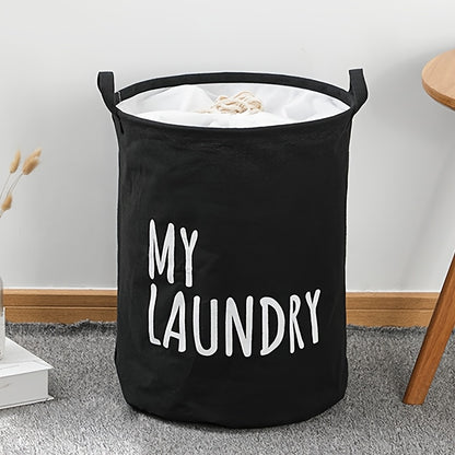 Half-Ring Handle Laundry Basket, Foldable Fabric Clothes Hamper in 16.64, 21.66 or 25.1 gal Options for Bedroom and Laundry Room Organization