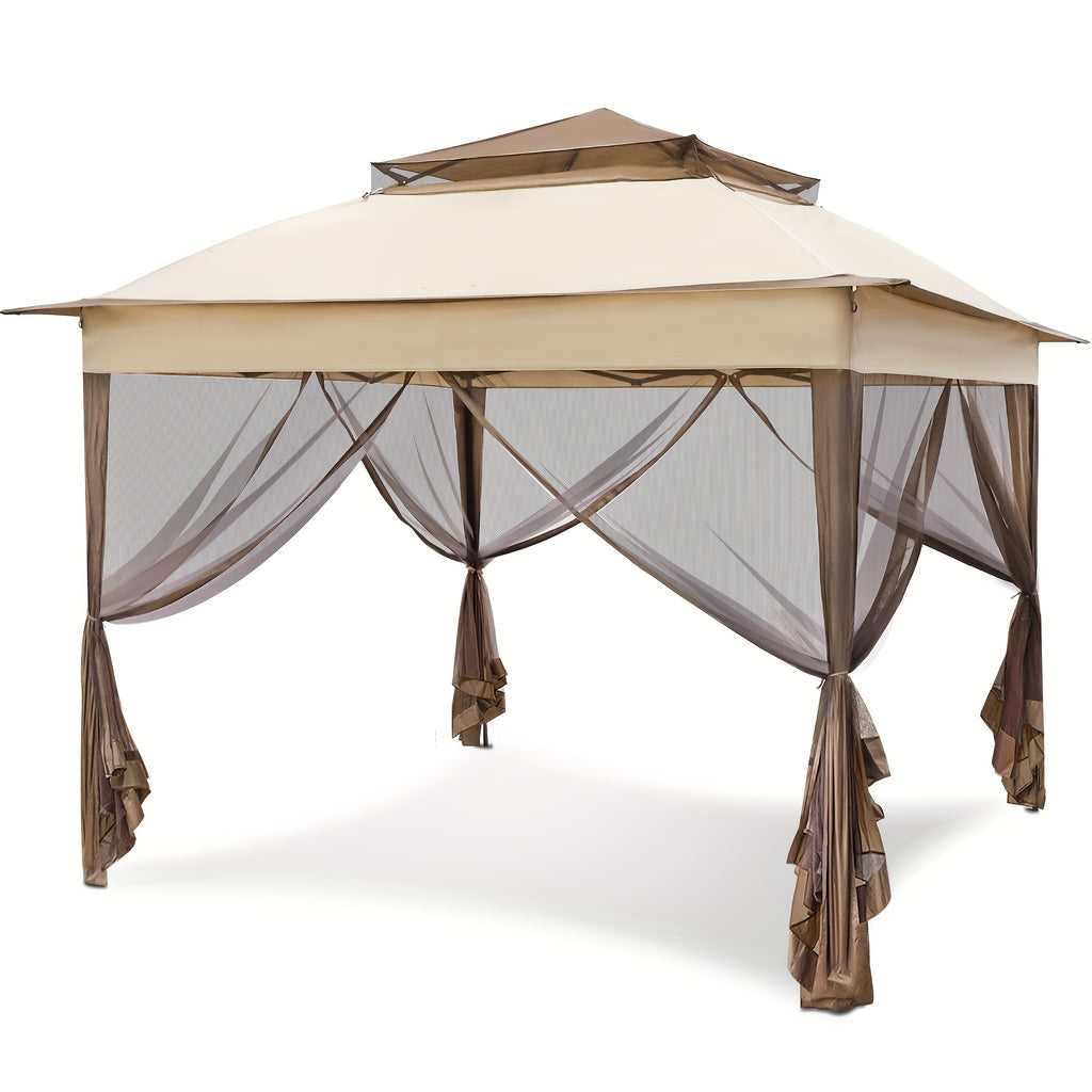 Pop Up Gazebo Tent with Listed Mosquito Netting and Lightweight Frame, Portable Netted Outdoor Canopy for Camping, Backyard Picnics and Poolside Gatherings