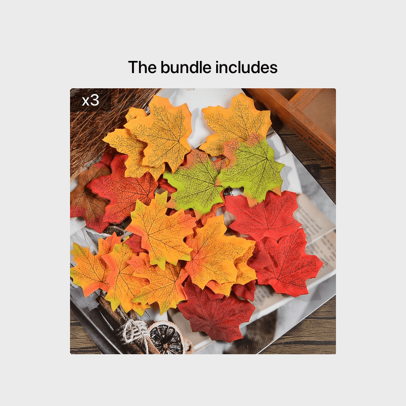 Artificial Maple Leaves for Fall Table Decor and DIY Wreath Crafts, Listed 3.14-Inch Decorative Leaves in Green and Mixed-Color Bundle Options
