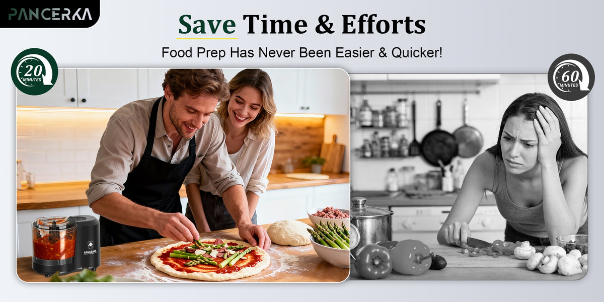 Electric Vegetable Chopper PANCERKA in Black with Listed Dicing, Mincing and Puree Functions, Kitchen Food Processor for Instruction-Approved Meal Preparation