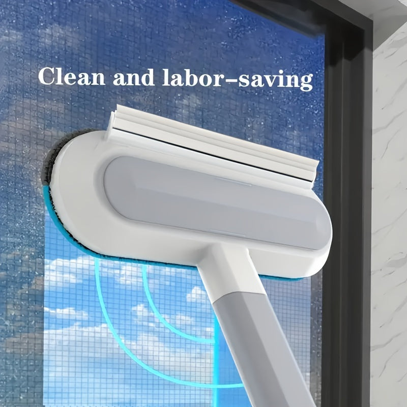 Manual Window Cleaning Brush, Grey 1-Piece Multipurpose Cleaning Tool with No Power Required for Everyday Home and Commercial Window Care