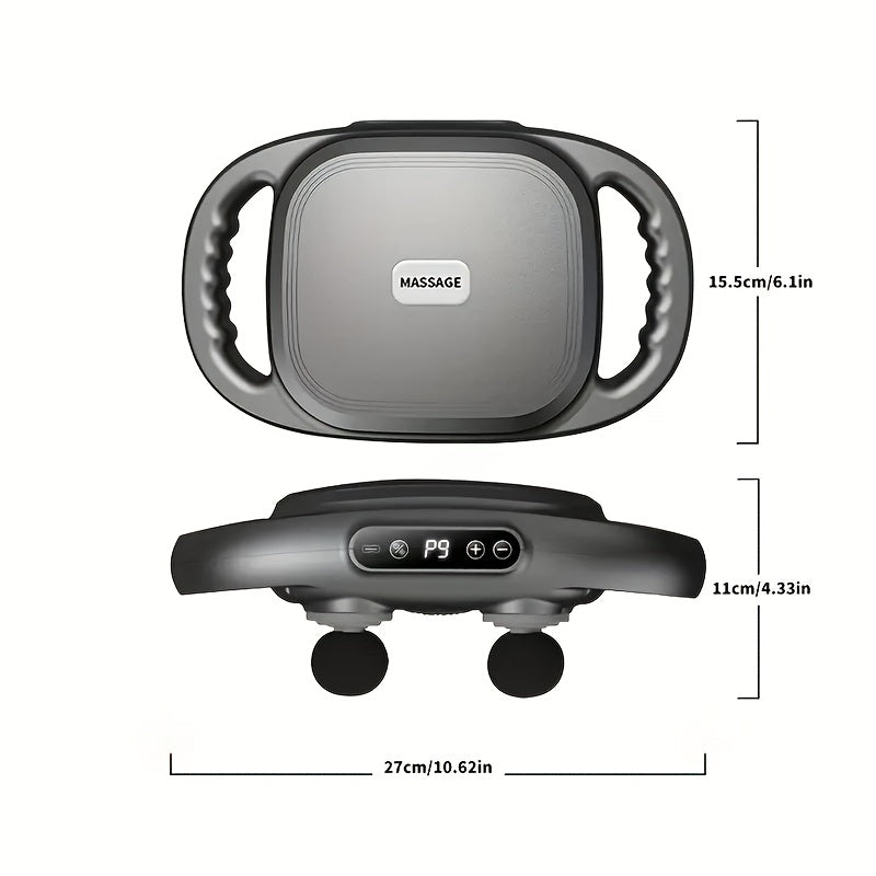 Six-Head Tapping Massager with Listed USB Rechargeable Design, Handheld Multi-Head Vibration Massage Device in White or Grey for Home Personal Care and Gifts