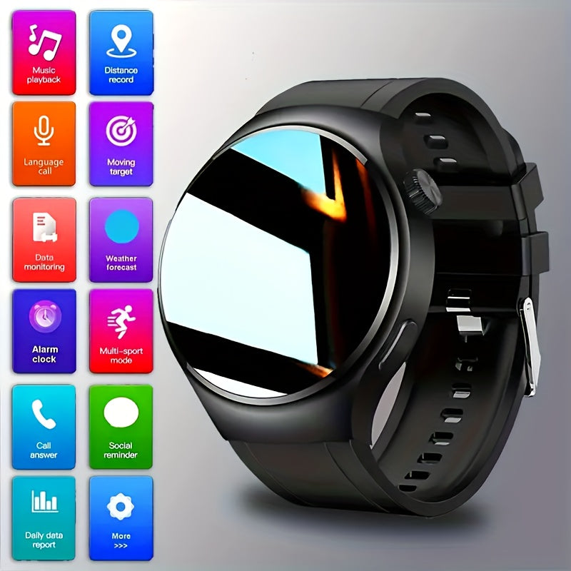 Large Screen Android Smartwatch, 2.01-Inch Bluetooth Calling Fitness Watch with 100+ Sports Modes, Sleep Tracking, Games and Weather Features