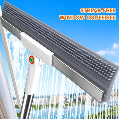 Pet Hair Removal Floor Broom, Long-Handle Household Cleaning Tool with 30cm, 40cm or 50cm Size Labels for Compatible Tile, Carpet and Everyday Room Cleanup