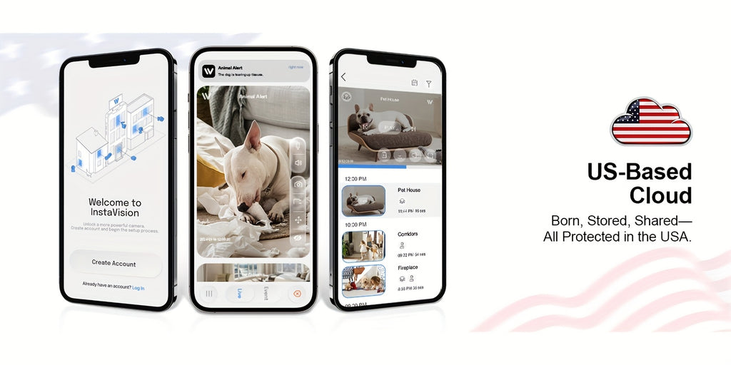 Pet Monitoring Camera 4MP QHD with 360° Panoramic View, Dual-Band WiFi, Night Vision, Two-Way Audio and Motion Alerts for Indoor Dog and Cat Check-Ins