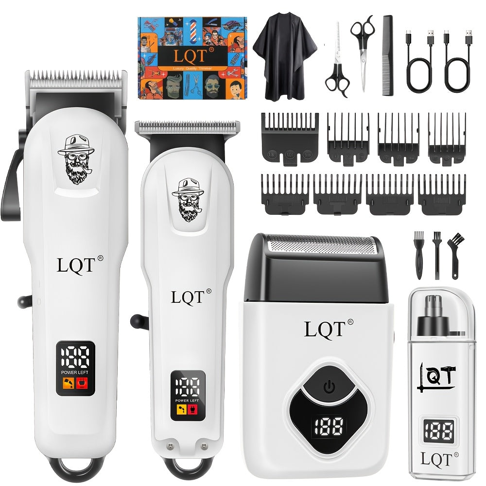 Electric Hair Clipper Grooming Set for Men, Hair Cutting Tool with White, Black, Blue and Golden Kit Options plus Selected Two-Piece Configurations