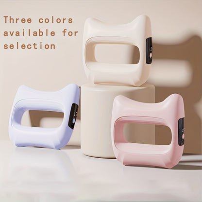 Massage Ring with Belt in Yellow and White, Pink or Light Purple, Multifunctional Body Massage Tool for Instruction-Guided Waist and Back Self-Care