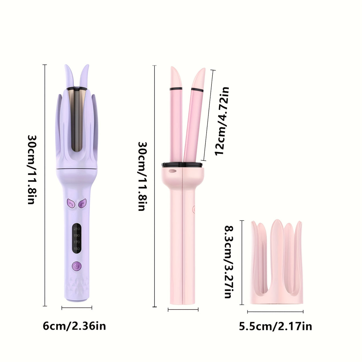 Hair Straightener and Curler Combo by A&Bhair, Blue Upgraded Model with Listed Ceramic PTC Plates, Multiple Temperature Modes, Negative Ions and Auto Shut-Off