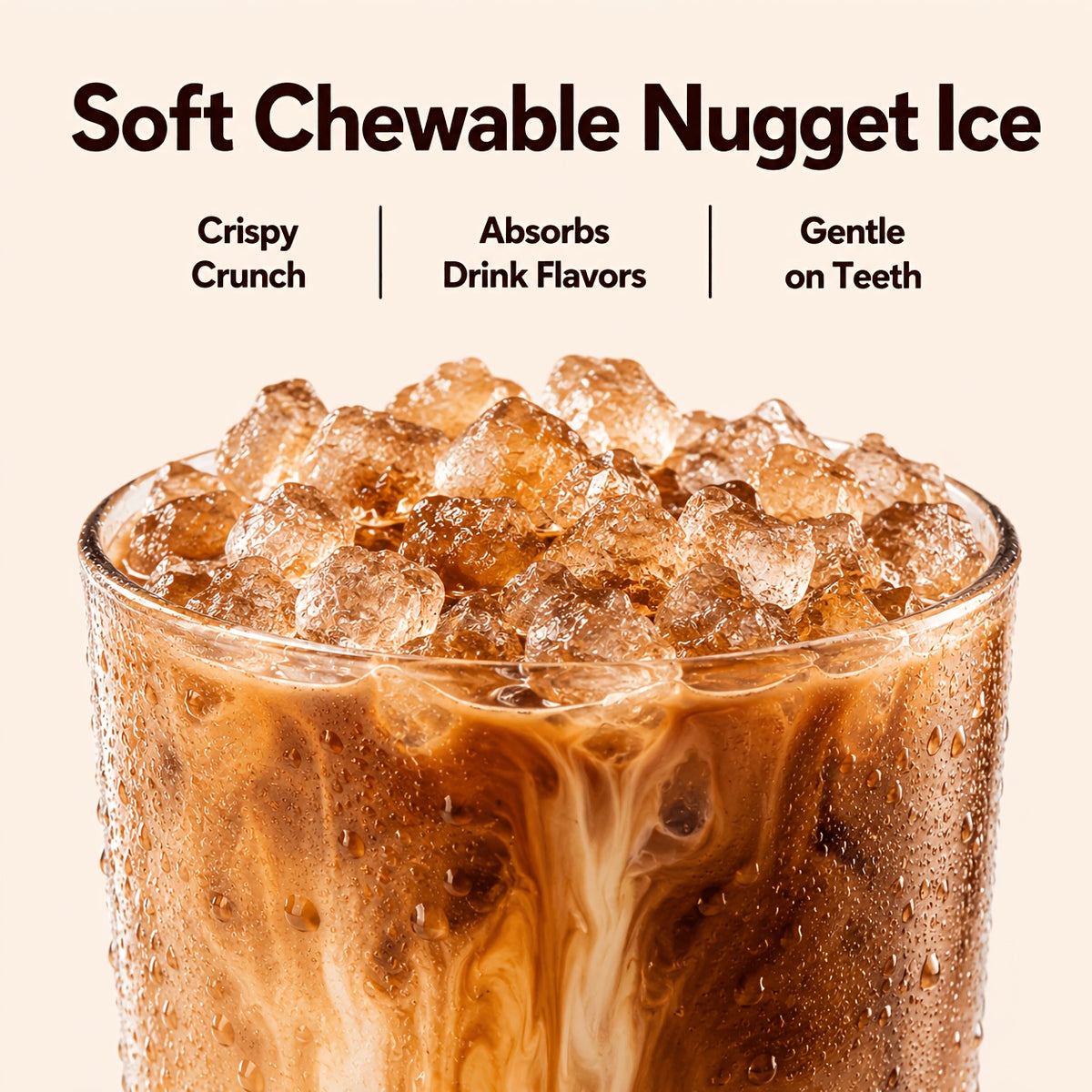 Chewable Pellet Ice Maker by Qunler, Self-Cleaning Countertop Nugget Ice Machine with 35LBS, 44LBS or 35LBS Mini Options for Coffee and Home Bar Drinks
