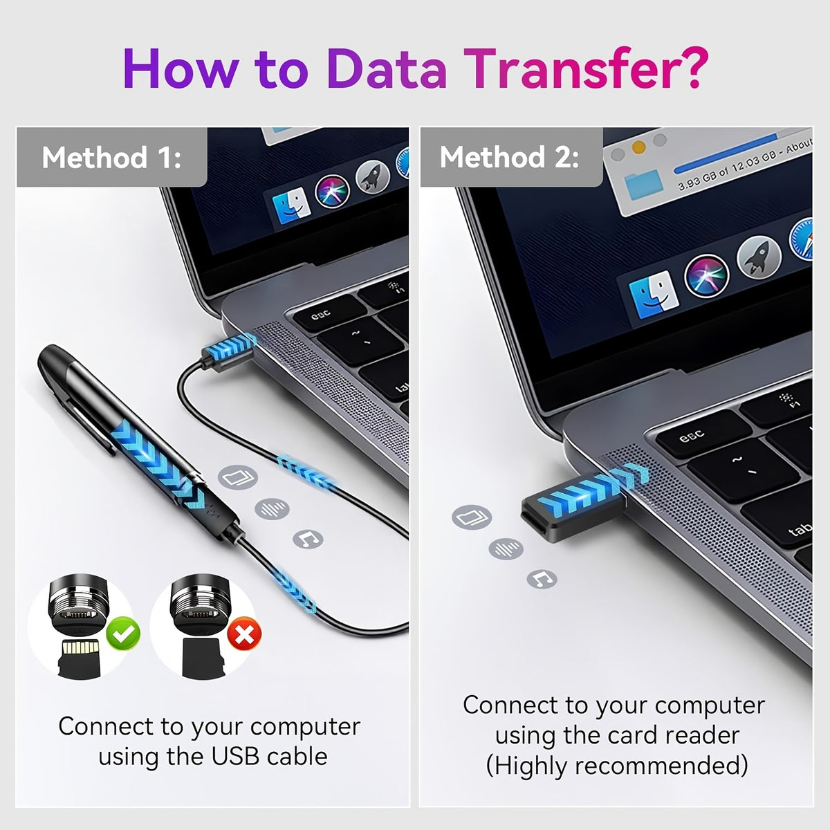 1080P Pen Camera with Rechargeable 350mAh Battery, One-Button Power and Loop Recording, No-WiFi Portable Video Recorder with 64GB Card or No-Card Options
