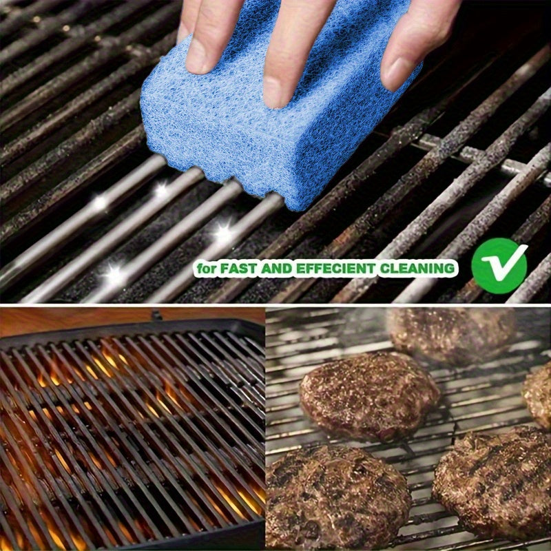 Bristle-Free Grill Cleaning Set with Six-Pack Selection, Listed 18-Inch Scraper Design and Non-Slip Grip for Gas, Charcoal Grill and Oven Rack Care