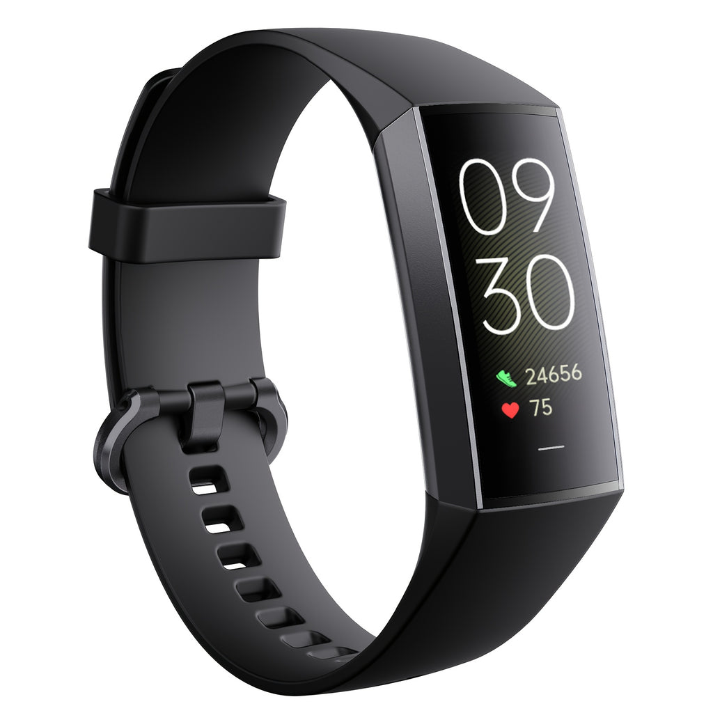 Fitness Tracker Bracelet with 1.1-Inch AMOLED Touch Screen, 25 Sport Modes, Sleep Tracking and Custom Watch Faces for Women and Men
