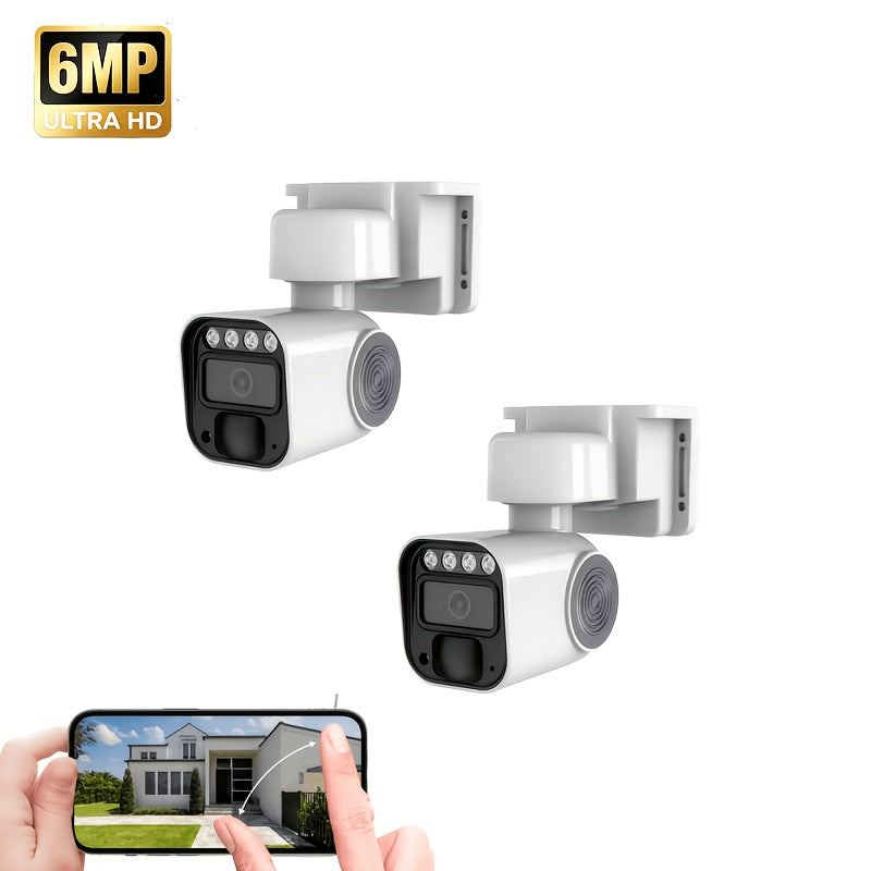 6MP 4G Solar Security Camera by PHANSATIM, Outdoor PTZ with Human Detection, Color Night Vision, Two-Way Audio and 5200mAh Battery, No WiFi Required