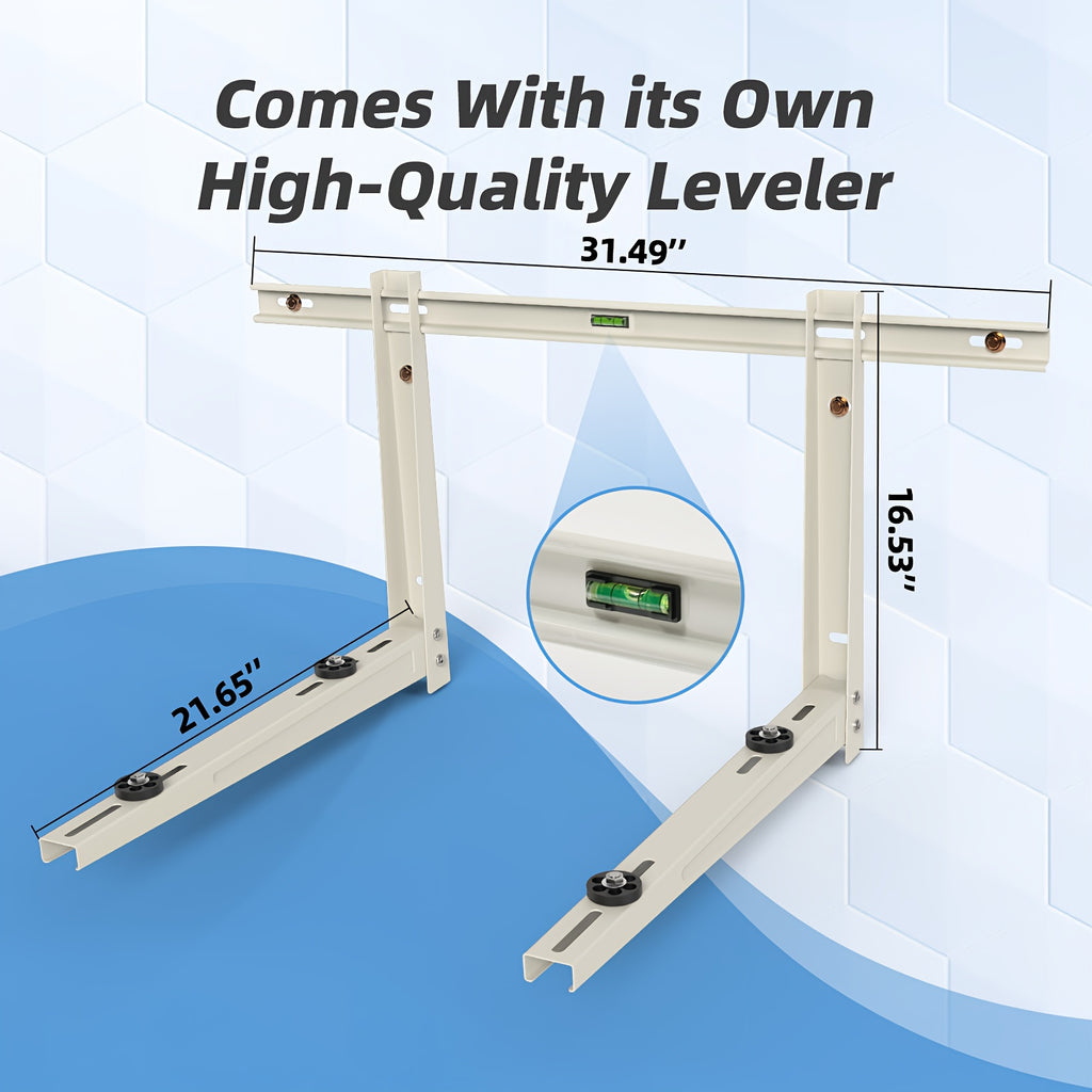 Ductless AC Wall Mount Support Bracket with Listed 9000–36000 BTU Compatibility Wording for Outdoor Mini Split and Heat Pump Installation Planning, Verify Fit and Load