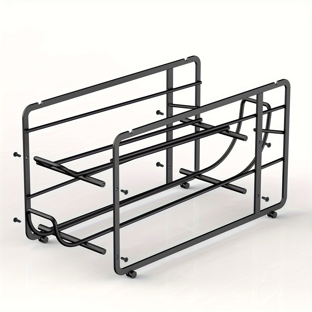 Sliding Can Dispenser Rack, Black Two-Pack Stackable Canned Food Storage Organizer for Pantry Shelves, Kitchen Cabinets and Countertop Organization