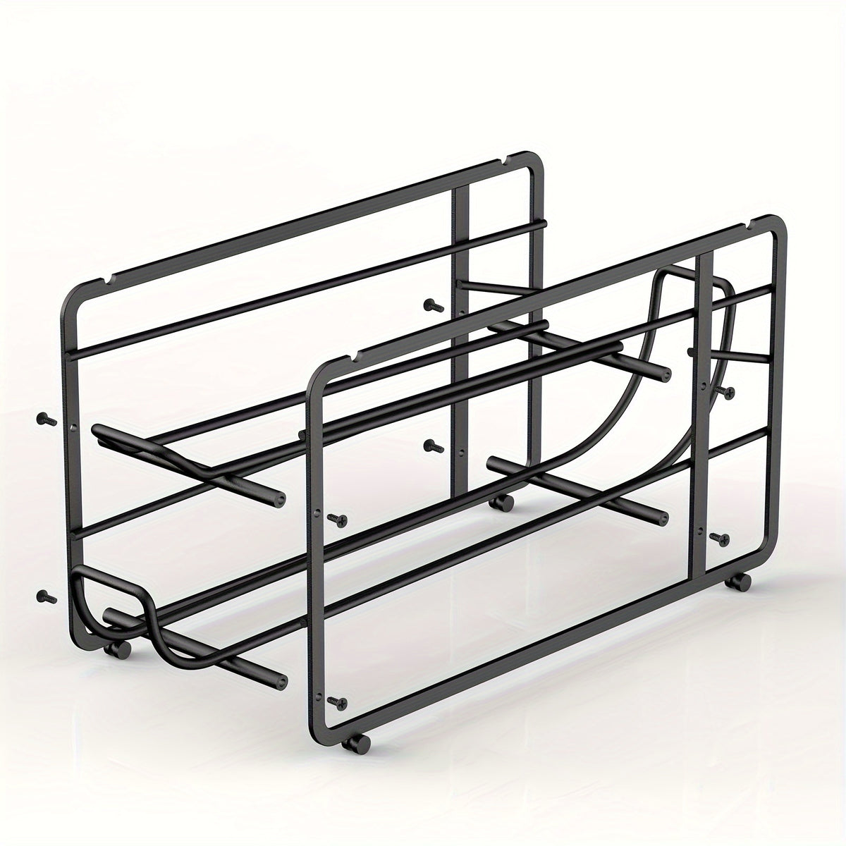 Sliding Can Dispenser Rack, Black Two-Pack Stackable Canned Food Storage Organizer for Pantry Shelves, Kitchen Cabinets and Countertop Organization