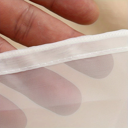 Wide Mouth Reusable Filter Bag, One White Fine Mesh Beverage Strainer for Coffee, Juice, Soy Milk and Home Kitchen Drink Preparation