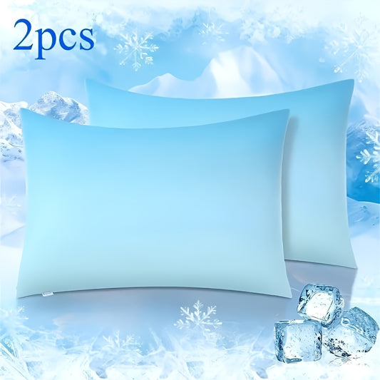 Cooling Pillowcases 2-Pack for Hot Sleepers, Machine-Washable Pillow Covers in Listed 19.69 x 25.98-Inch Standard Size with Five Bedroom Color Options