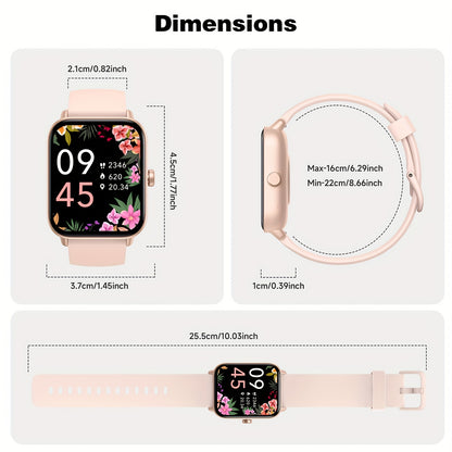 Sports Tracking Smartwatch by FAWEIO for Men and Women, 1.8-Inch Display with Call Answering and Making, 100+ Sports Modes and Pedometer for iPhone and Android