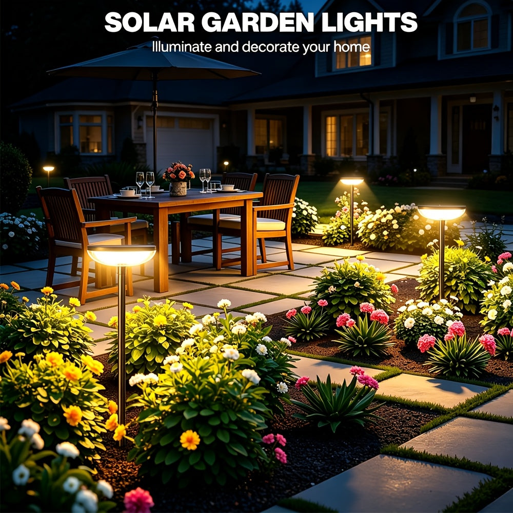 Tall Solar Pathway Lights with Automatic On-Off, Listed 31-Inch Height and 40-Lumen Output, Garden Lighting Pack Options for Yard, Patio and Lawn Decor