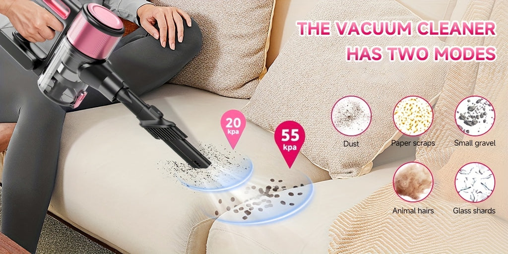 8-in-1 Cordless Vacuum Cleaner for Home, Lightweight Wireless Household Vacuum for Hardwood Floors, Carpets and Pet Hair in Four Color Options