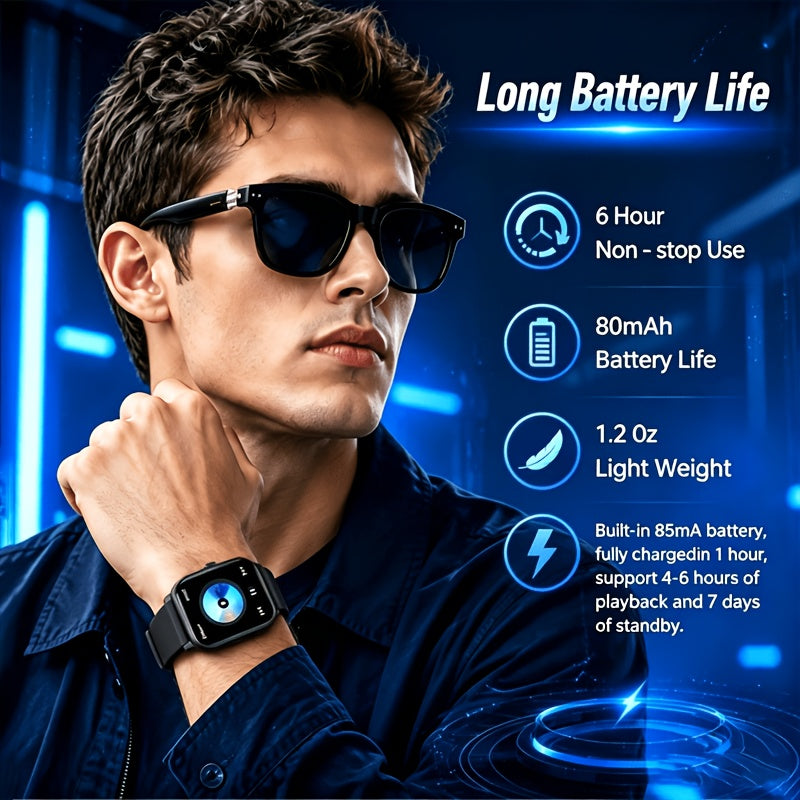 Multilingual Translation Glasses and Touchscreen Smartwatch Set, AI Smart Wearable Combo with Touch Control and Standard or Flagship Upgrade Options