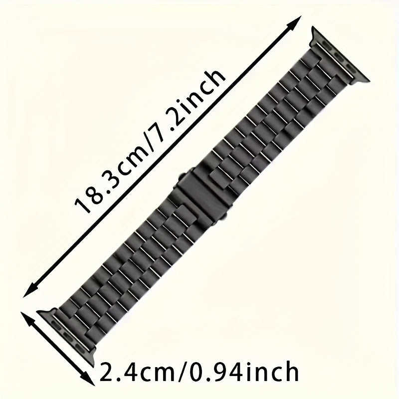 Stainless Steel Link Watch Band for Compatible Apple Watch Models with Listed Watch Case and Link Adjustment Tool, Multiple Size and Color Options for Everyday Style