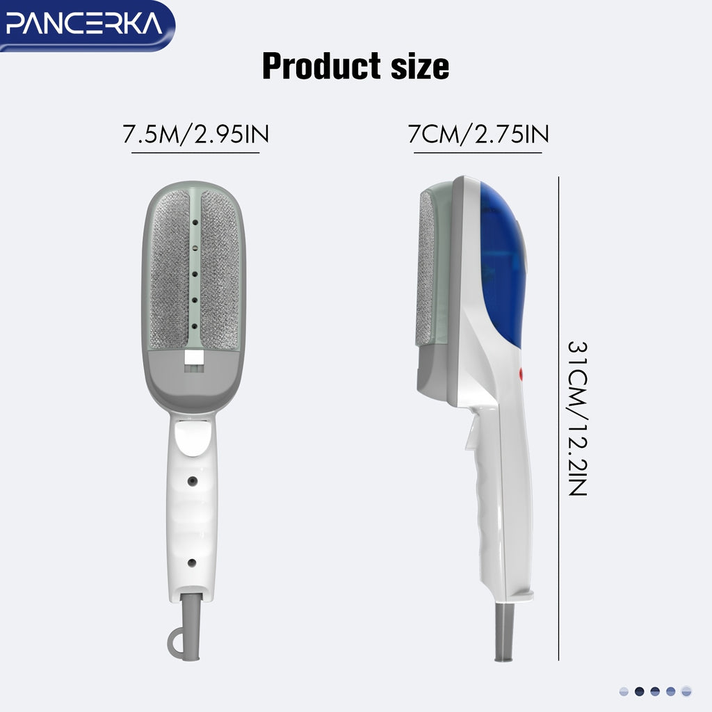 PANCERKA Portable Steam Iron for Clothes with Listed 25-Second Heat-Up, Horizontal and Vertical Steaming and Dry Ironing in Blue or Green