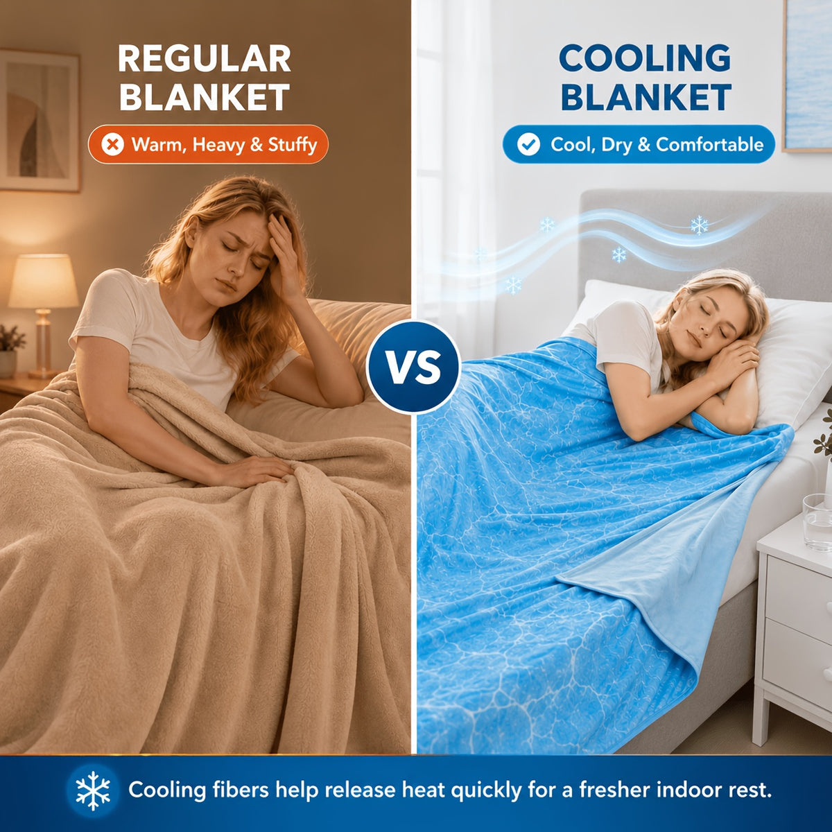 Cool-Touch Summer Blanket for Hot Sleepers, Lightweight Breathable Machine Washable Bed and Sofa Layer in Throw, Twin, Queen or King Sizes