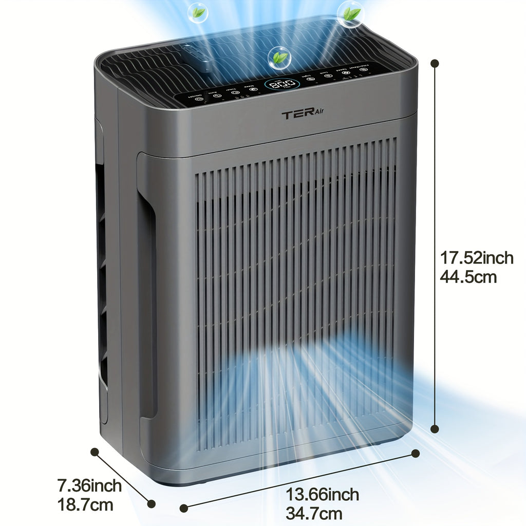 Air Purifier for Home Large Room Up to 2500 Sq Ft, H13 HEPA Air Cleaner with Washable Double-Sided Filters and PM2.5 Sensor, 22dB Quiet Air Purification for Bedroom, Pets, Dust, Smoke and Allergies