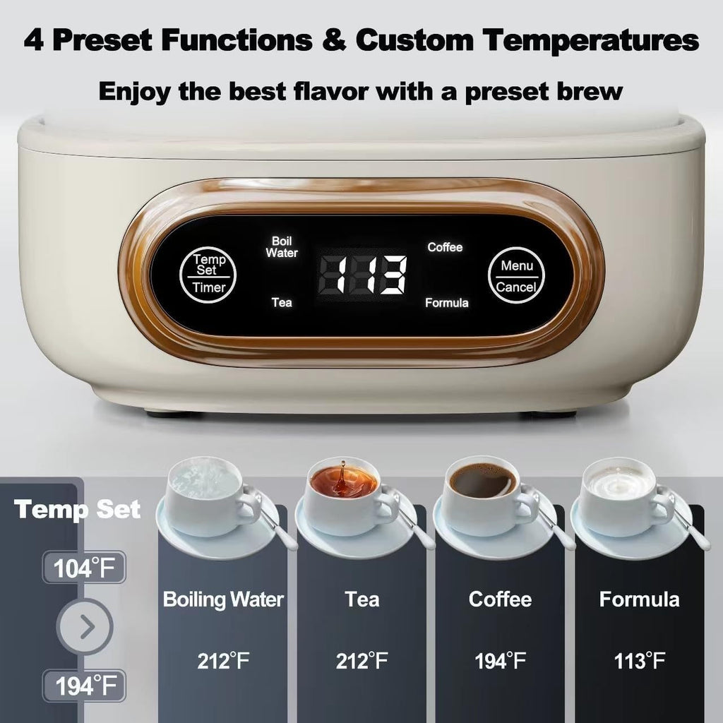Tea Infuser Electric Kettle by Topwit, 0.8L Glass Tea Maker with Temperature Control, Brewing Programs, 8-Hour Keep Warm and 180-Second Settings Memory
