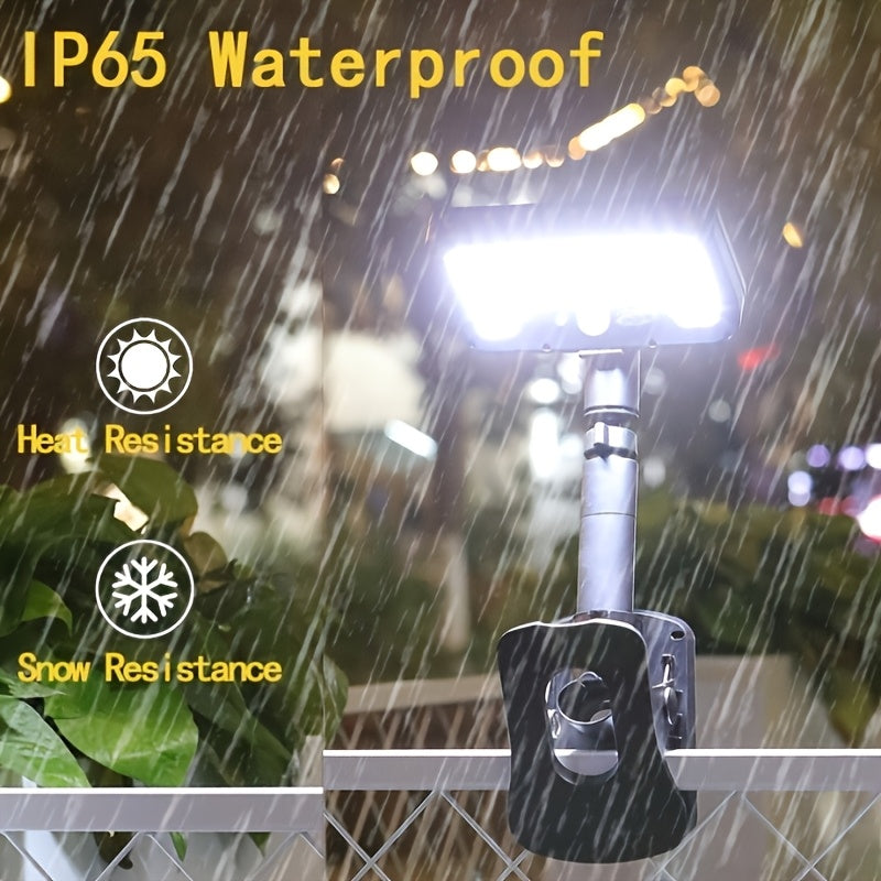 Solar Clip-On Light with Listed 98 LEDs and Three Lighting Modes, One or Two-Pack Options for Compatible Chain-Link Fence, Patio, Yard and Garage Locations