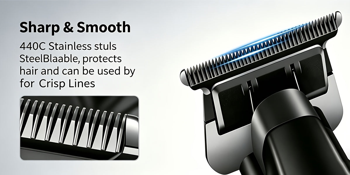 Hair Clipper KM-2299 Electric Grooming Tool with USB Connection for Hair Cutting, Detail Carving and Hairstyle Maintenance at Home or in Hair Salons