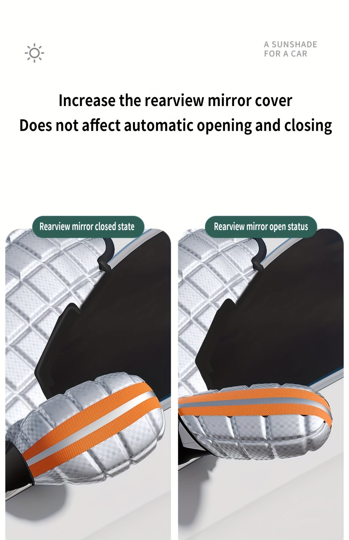 Magnetic Windshield Snow Cover for Parked Cars, Front Window Sunshade and Snow Cover with All-Season Style for Seasonal Outdoor Parking