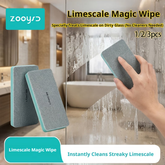 Limescale Cleaning Brush by Zooysd, Water Stain Eraser Scrubber in One, Two or Three Pack Options for Compatible Bathroom Tile, Shower Glass and Sink Surfaces