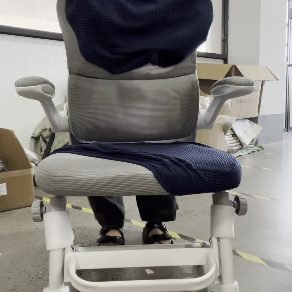 Stretch Office Chair Cover with Knit Jacquard Texture, Polyester Elastane Fabric and Elastic Band Closure, 1-Piece Dust Cover for Compatible Desk Chairs