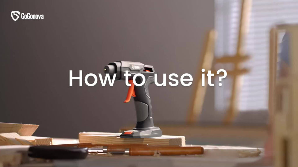 Cordless Hot Glue Gun for DIY Crafts and Handmade Decorations, USB Rechargeable Gogonova Tool in Pink, Grey or Blue for Compatible Nonstructural Repairs