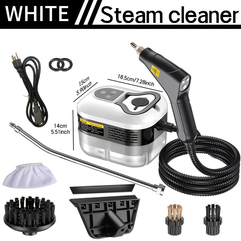 Pressurized Steam Cleaner for Kitchen and Bathroom, Handheld Cleaning Machine with Listed 105°C Steam, Three-Brush and Glass Scraper Kit Options