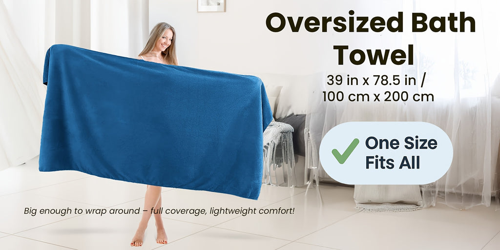 Four-Piece Mixed-Size Towel Set with One Listed Extra-Large Towel and Three Hand Towels, Eight Letter-Coded Options for Bathroom and Everyday Home Routines