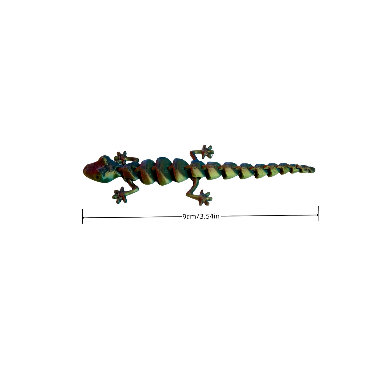 Gecko Figurines in a 20-Piece Random Color Assortment, 3D Printed PLA Animal Decorations with Listed 9cm Length for Shelf Displays and Seasonal Collections