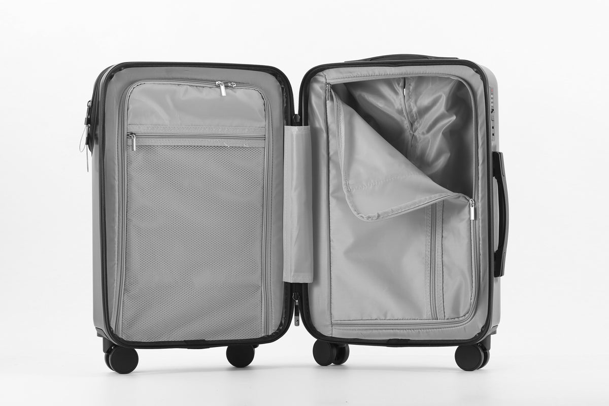 20-Inch Wheeled Suitcase with Listed Combination Lock, Single Travel Luggage Case in Red, White, Green, Grey or Black-1 for Weekend Getaways and Work Trips