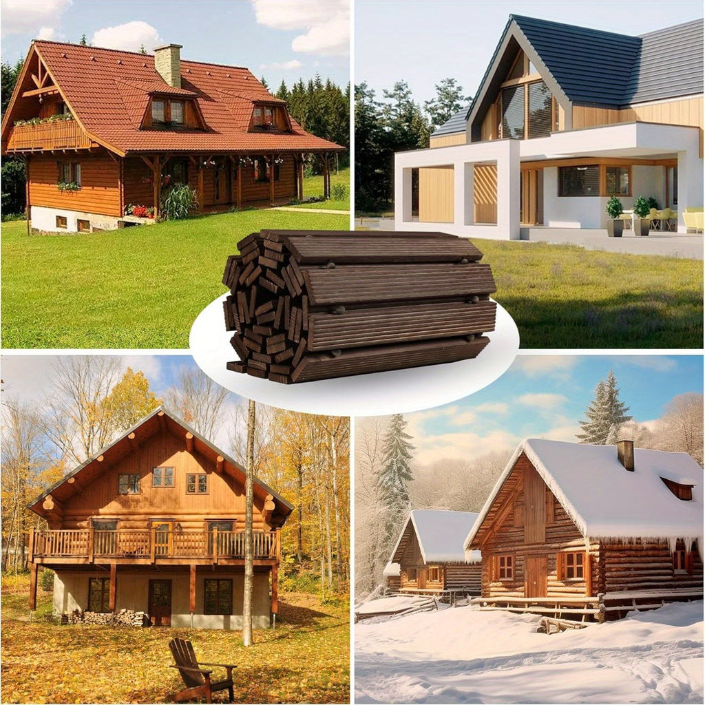 Roll-Out Wooden Garden Walkway by PIYPIY, Brown Cedar Slat Pathway with Textured Surface and Rubber Cord Connections for Backyard and Outdoor Decor