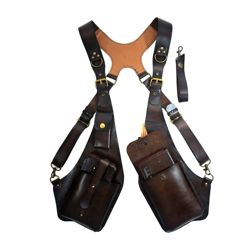 Retro PU Phone Crossbody Bag for Men and Women, Everyday Shoulder Bag in Red, Black, Coffee, Camel or Dark Camel for Casual Outfits and Weekend Outings