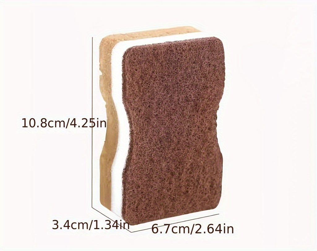 Dishwashing Scouring Sponges in 6 or 24-Piece Packs, Seaweed-Labeled High-Density Kitchen Sponge Wipes for Compatible Dishes, Pots and Household Cleanup