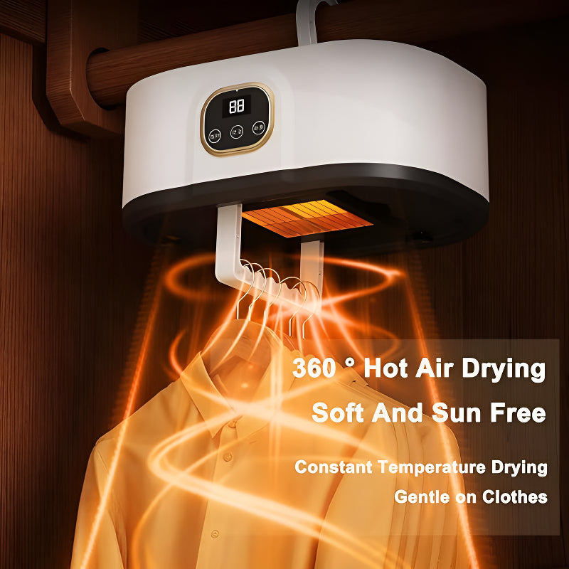 Bag-Style Portable Clothes Dryer with Listed 110V US Plug, White Laundry Care Device with Drying Bag for Compatible Garments in Apartments and Small Spaces