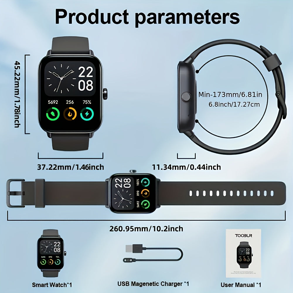 Activity Tracker Smartwatch with Alexa, 1.95-Inch Display, Call Answering, 100+ Sport Modes, Step Counter and Sleep Tracking for Android and iPhone