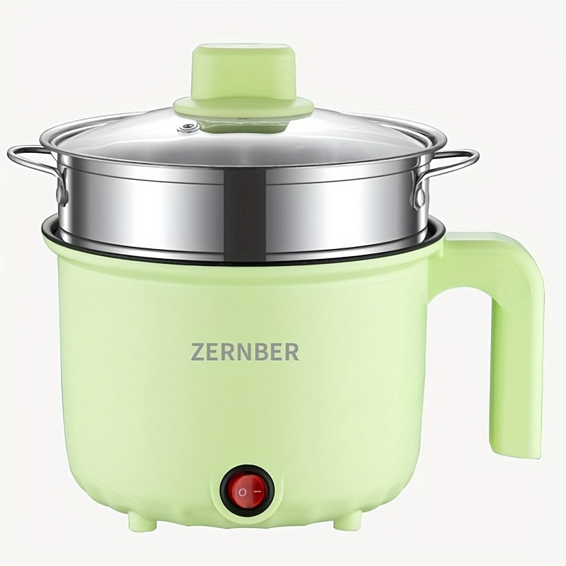 Triple-Power Electric Cooking Pot with Listed Nonstick Coating, ZERNBER 60.87oz A or B Model Labels for Compatible Hot Pot, Soup, Ramen and Kitchen Meal Preparation