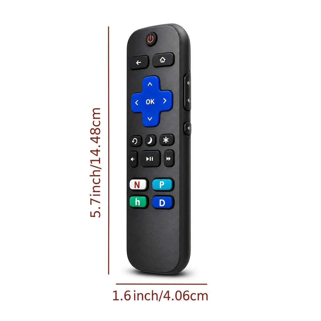 Replacement Remote for Roku TV 5-Pack, Spare TV Controls for Compatible TCL, Hisense, Onn and Other Listed Roku TV Models, Not for Roku Stick or Box