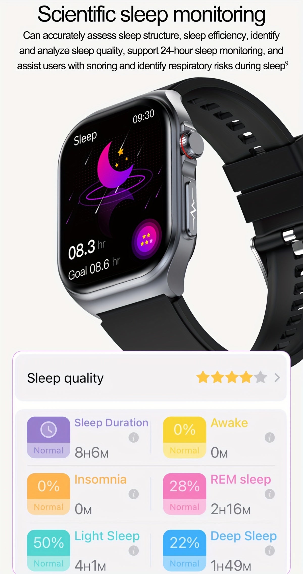 AMOLED Calling Smartwatch for Men and Women, 2.04-Inch Display, 530mAh Battery, NFC and Multi-Sport Modes with Magnetic Charging for iOS Android