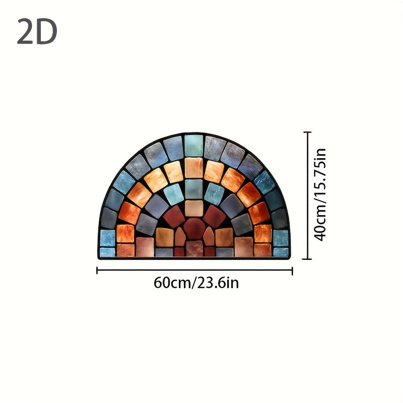 Art Design Indoor Doormat with Flat 2D Styling and Listed Soft Surface, Decorative Floor Mat in 40 x 60, 50 x 80 or 60 x 90 cm Sizes for Home Room Accents